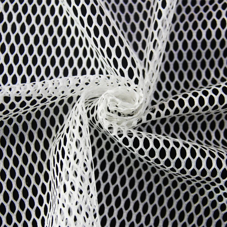 100% Polyester Lightweight Breathable Warp Knitted Tricot Mesh Fabric Organic Plain Pattern Garment & Bag for Weddings Girls