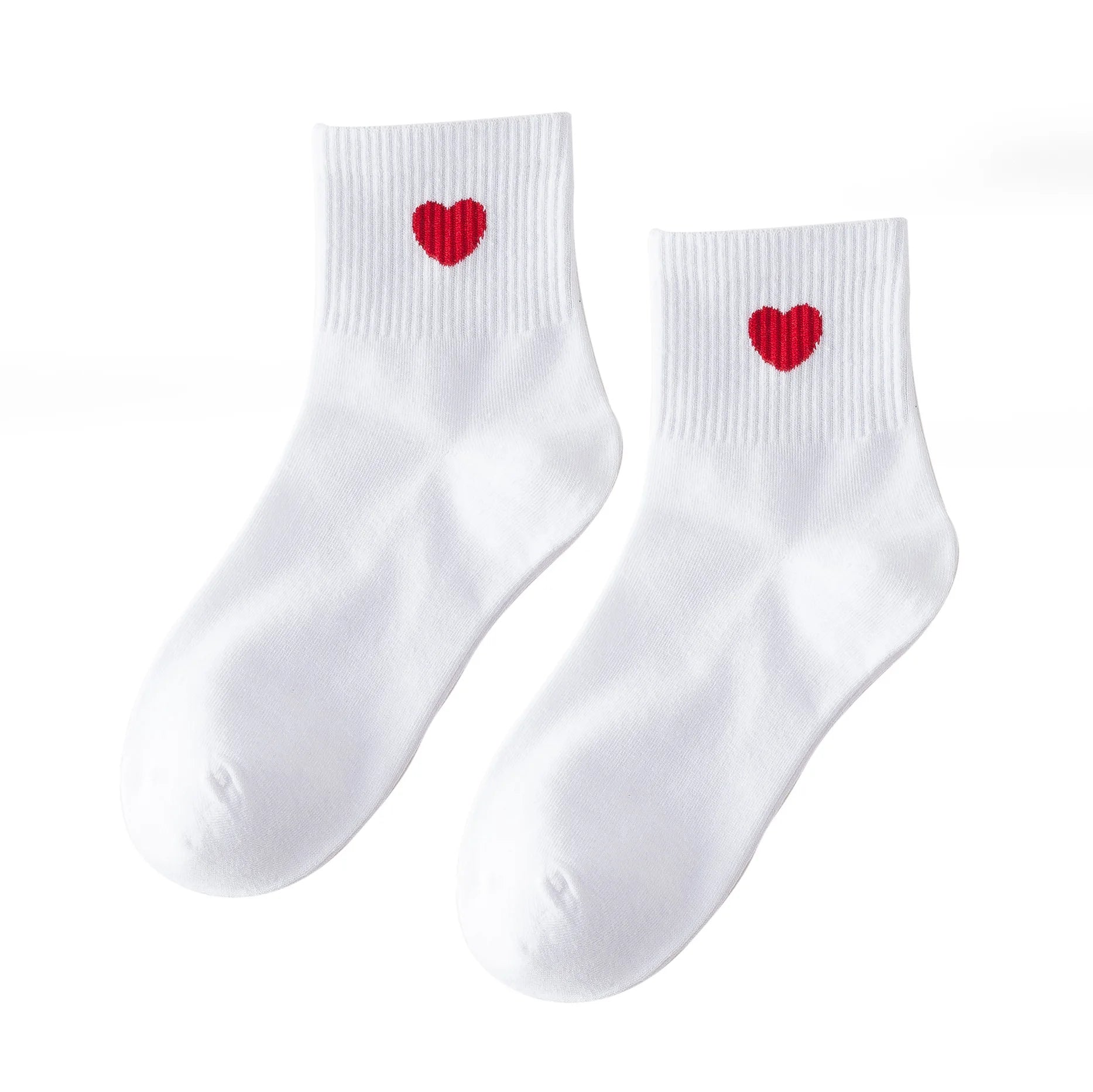 Wholesale love Heart Design Mid-tube Socks Ladies Cotton Socks