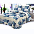 Microfiber Floral Patchwork Quilted Bedspread for Home Use