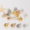 18K 14K Gold Plated Bud Buckle Decoration Beaded Connector Copper Brass Bracelet Findings Silver Diy Handmade Jewelry Accessory
