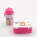 Hot Selling Children's School Portable Plastic Lunch Box with Water Bottle Set 500ml Water Bottle Set Children's Bento Lunch Box
