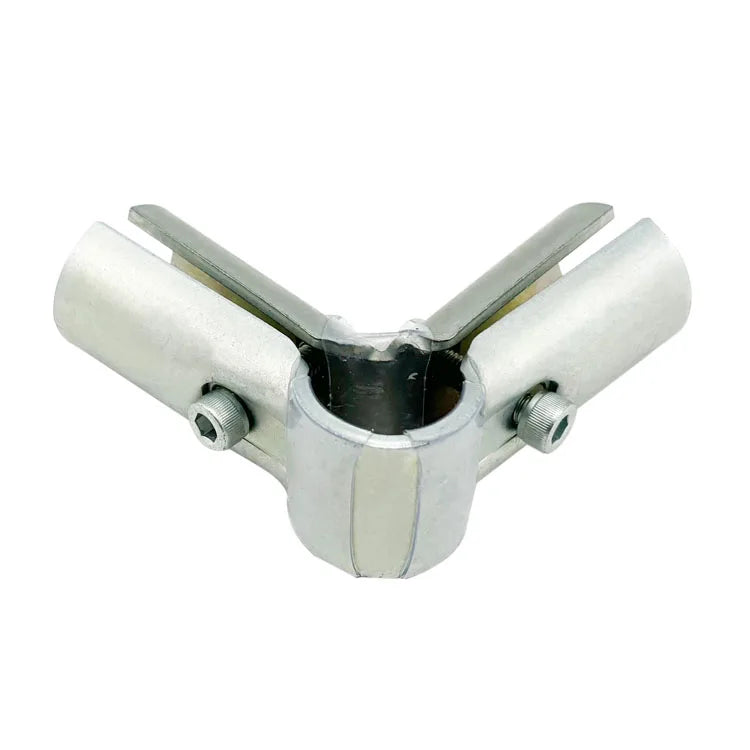 3/4inch 90 Degree Structural Pipe Connector 3 Way Zinc Plated Sch40 Steel Corner Fitting Tubing Clamp