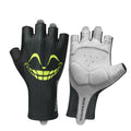Men's Women's Summer Riding Gloves Short Half-Finger Breathable Bicycle Gloves Shock Absorption Reflective Smile Comfortable for