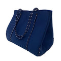 High Quality Neoprene Women's Handbags Custom Large Shoulder Beach Tote Bags Hollow Design Factory's Multipurpose Casual Tote