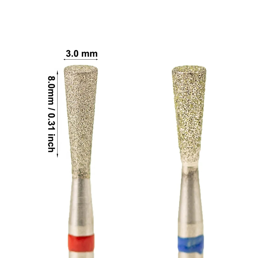 Flat Tapered Fan-Shaped F M Safety Inverted Cone Manicure Clean Russian Efile Cuticle Diamond Nail Drill Bits