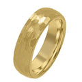 POYA 6mm Gold Hammered Tungsten Carbide Ring Unisex Classic Mens Womens Wedding Engagement Anniversary Gift