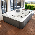 Sunrans Freestanding Hot Tub Hydrorelax Pool Balboa SPA Outdoor Whirlpool Spa Bath Tub for 5 Persons
