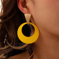 Factory Wholesale Metal Alloy Earrings Hyperbolic Earrings Triangle Round Shape Big Earrings Jewelry for Party Accessories