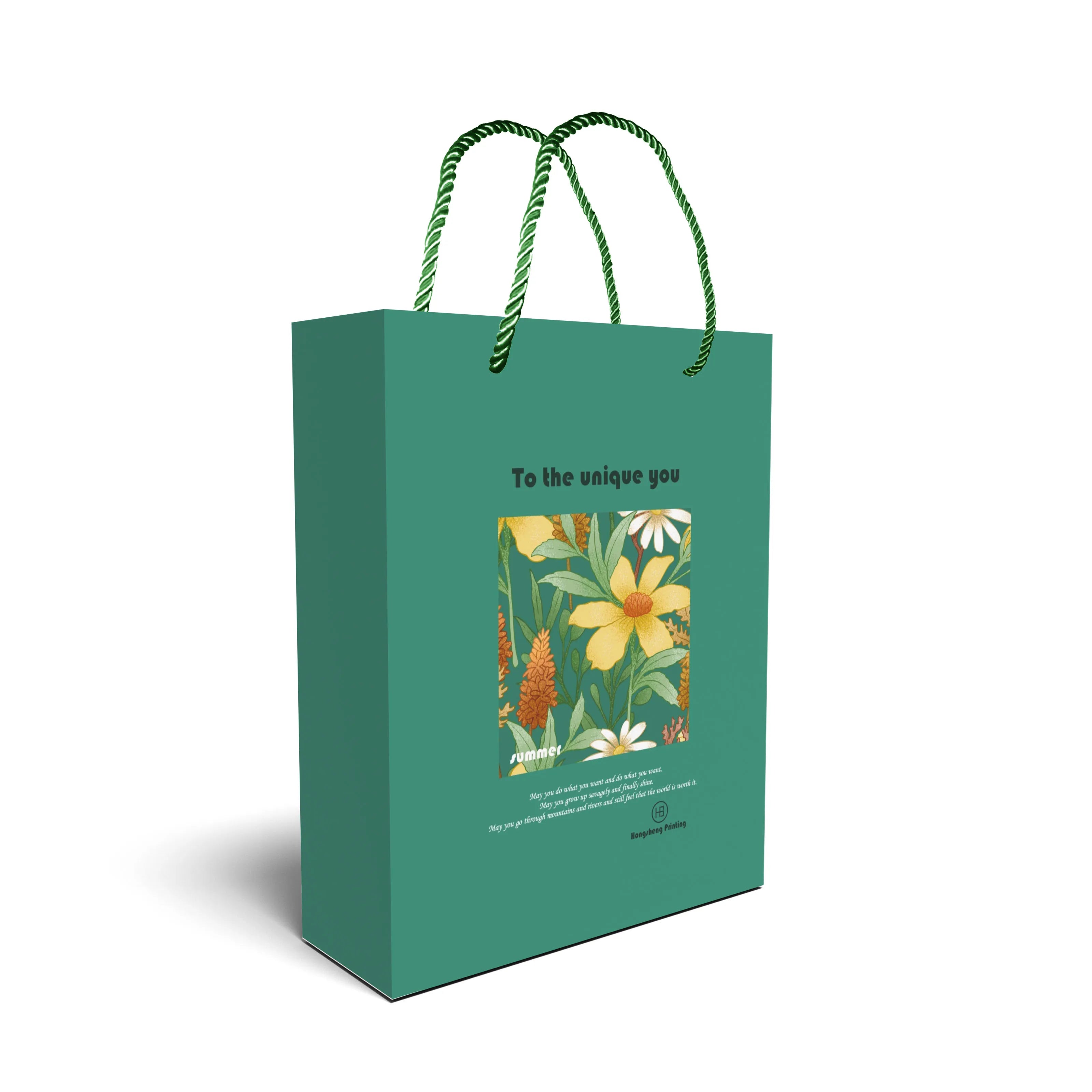Customizable Eco-friendly Reusable Tote Carrier Paper Bag Cheap Factory Supply for Clothing Shoes Socks Fur Retail Shopping