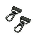 Factory Wholesale Zinc Alloy Electrophoresis Black Keychain Dog  Hook with Screw Locking