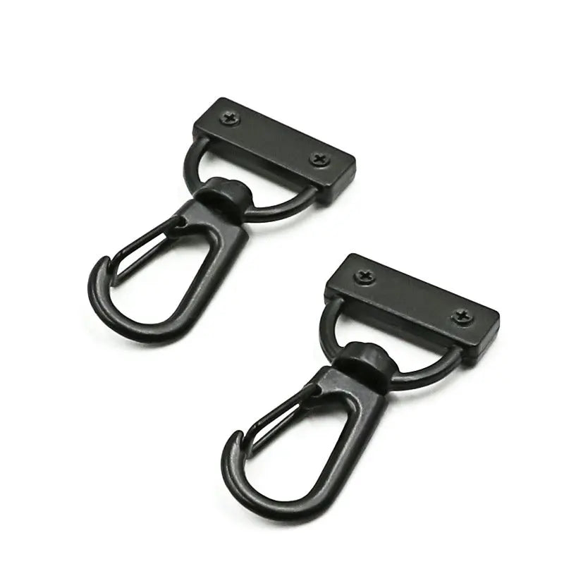 Factory Wholesale Zinc Alloy Electrophoresis Black Keychain Dog  Hook with Screw Locking