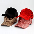 MIO Unique Autumn Hat Plain Buckle Back Fashion Leisure  Velour Baseball Cap Women Headwear Velvet Baseball Cap Velvet Caps