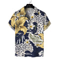 Colorful Floral Pattern Bowling Hawaiian Shirt for Men Casual Short Sleeve Button-up Beach Wear Eco-Friendly Quick Dry