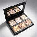 6 Colors Highlighter Set - Pigmented Face Glow Powder Shimmer Illuminating Palette for Cheeks & Eyes