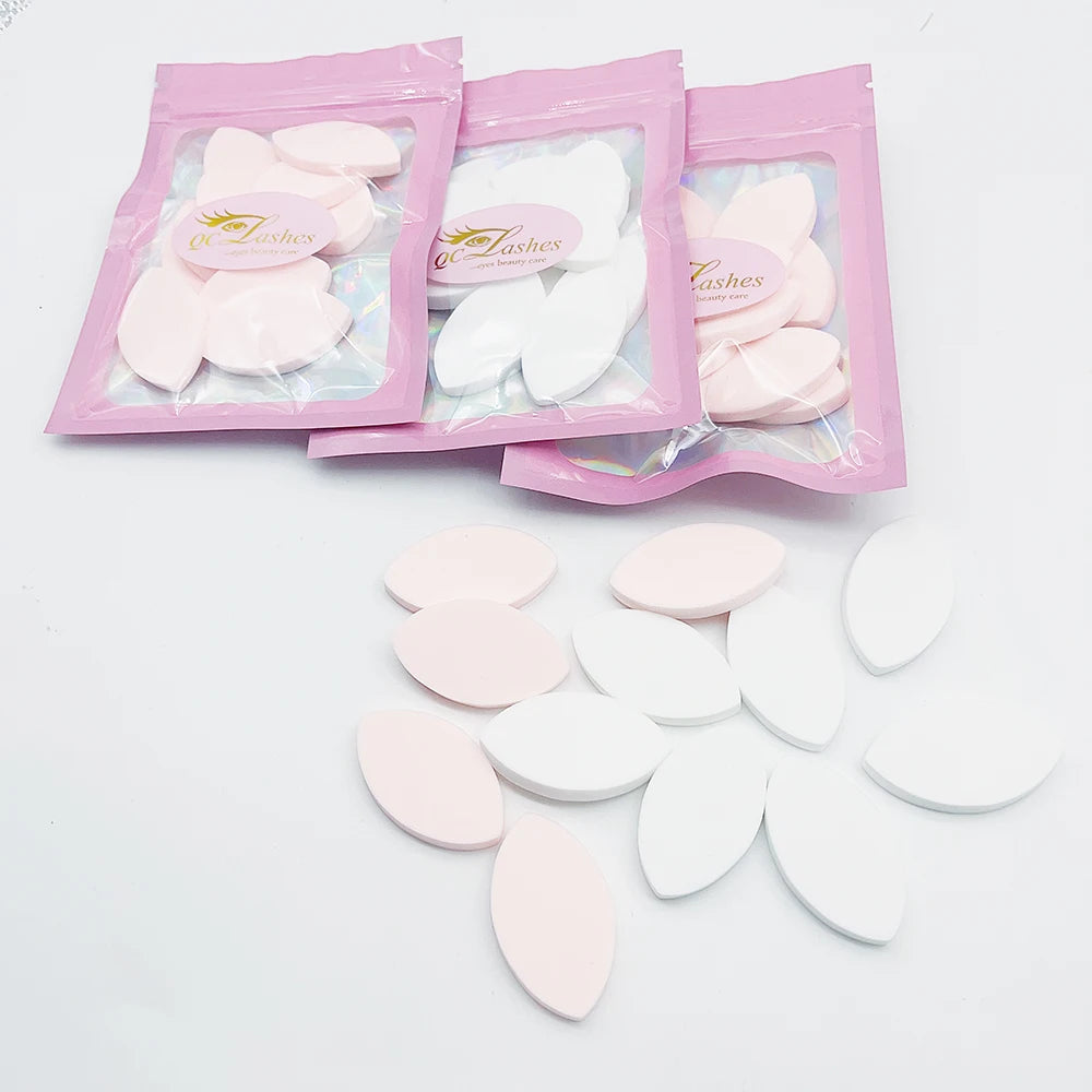 Eyelash Extension Practice Sponge White pink Eye Shape Flowering Eyelashes Grafting Eyelashes Practice Sponges Training Sponge