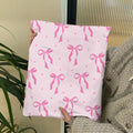 Eco-friendly Pink Bow Poly Mailer Polymailers Shipping Bags Waterproof Postage Courier Bag