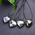 Hongzhuo Sterling Pendant Charm for Original Bracelet Labradorite Heart Shape Pendant Jewelry Making Jewelry