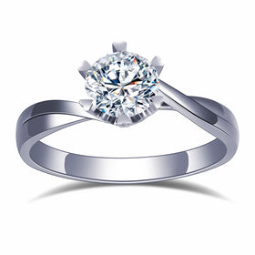 Mishang 18K Jewelry Solitaire Trendy Ring CVD Lab Diamond Ring for Women