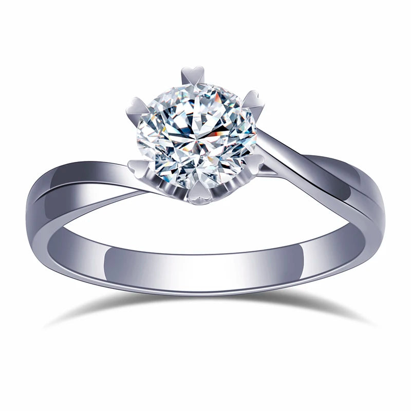 Mishang 18K Jewelry Solitaire Trendy Ring CVD Lab Diamond Ring for Women