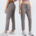 2021 New Wholesale Loose Straight Jogger With Drawstring String and Waist Drape Feel Sports and Leisure Elastic Women Pants