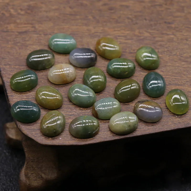 HZ Natural Indian Agate Cabochon Gemstone in Loose Semi Stone Crystals