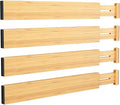 Popular Hot Selling Large Bamboo Drawer Dividers Separators High Quality Eco-Friendly Bamboo Expandable Drawer Organizer