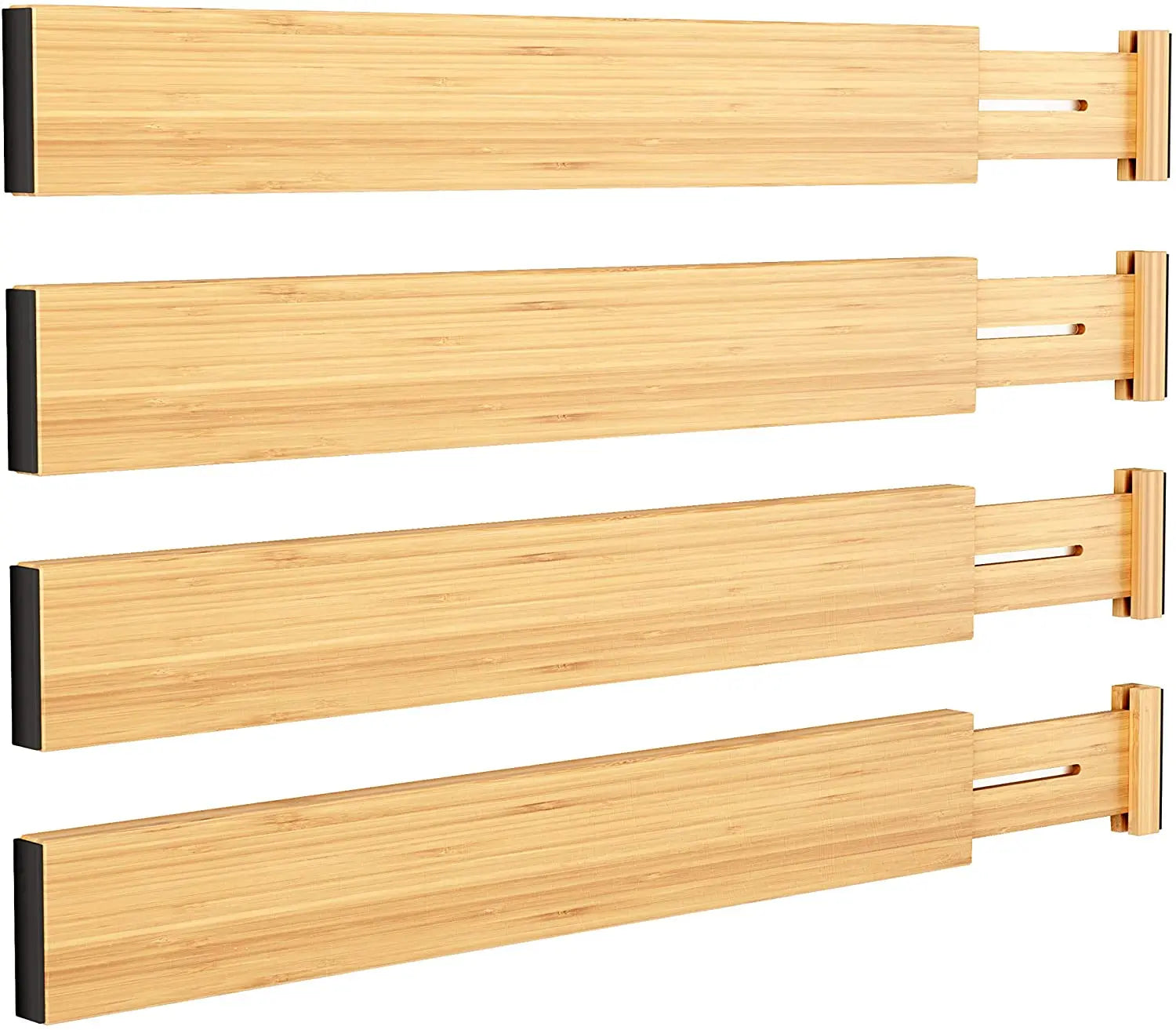 Popular Hot Selling Large Bamboo Drawer Dividers Separators High Quality Eco-Friendly Bamboo Expandable Drawer Organizer