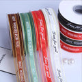 2023 Happy Birthday Polyester Ribbon Spool 40mm*5yds Cake Box Binding Gift Decoration Flower Ribbon