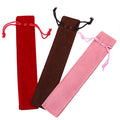 Custom Flannelette Single Pencil Case with Velvet Rope Pen Bag Sleeve for Pen Pouch Storage Gift Fabric