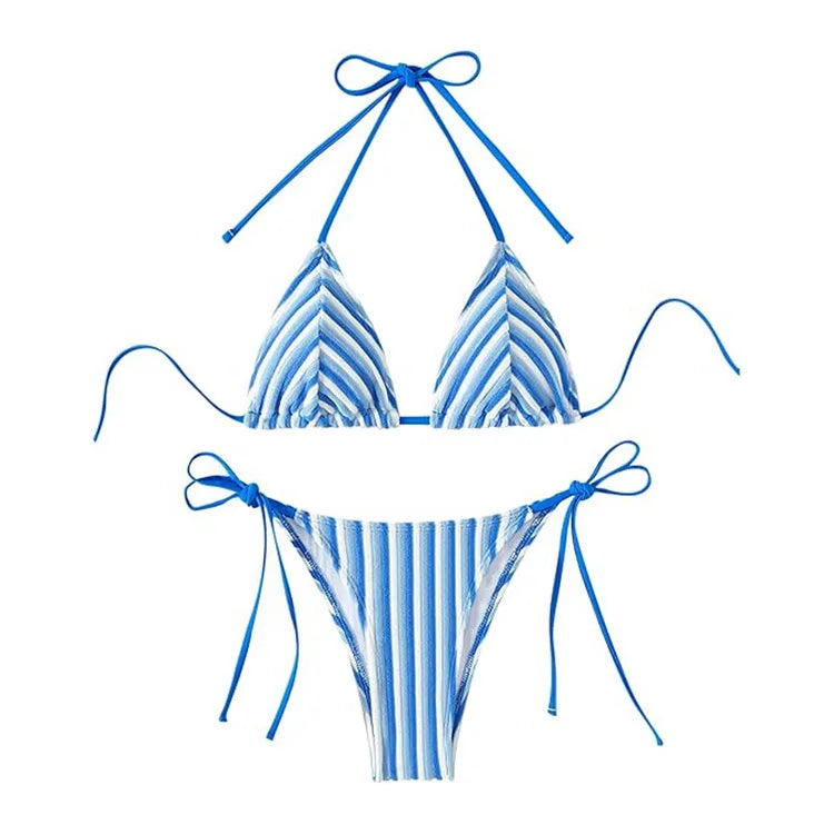 Top Quality Bikini Sets Colors Printed Triangle Top Basic Women's Floral Bikini Set 2-Piece Set Front Factory Supply Beachwear