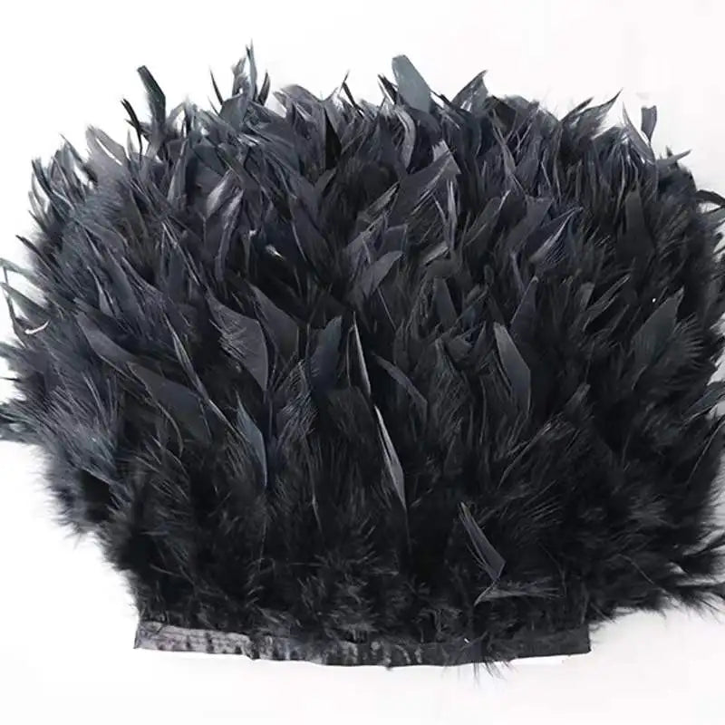 Turkey Feather Trim for Skirt/Dress/Costume Ribbon Feather Trimming DIY Party Craft