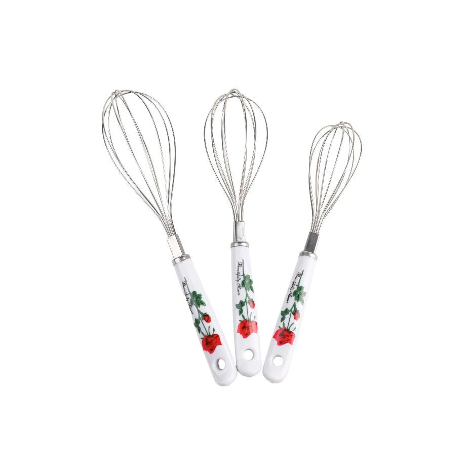 Wholesale OEM Custom Multifunction Handheld Egg Beater Whisk with Wooden Handle for Cooking Fruit & Vegetables