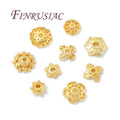 18K Gold Plated Bead End Caps for Jewelry Making Supplies Spacer Bead Caps DIY AccessoriesBeading Jewelry Making Supplies