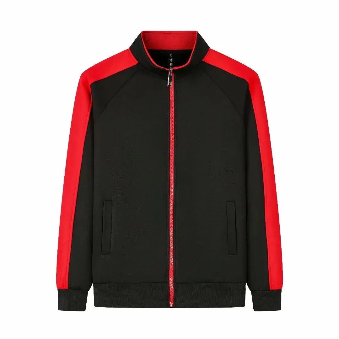 AI-MICH Wholesale Custom Printed Cotton Breathable Plus Size Waterproof Windbreaker Hoodie Sports Zip-Up Winter Jacket for Men