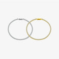 FUAMAY Classic Zircon Bracelet Women Dainty 18K Gold Plated 925 Silver 2MM Zircon Tennis Non Tarnish Bracelet for Women