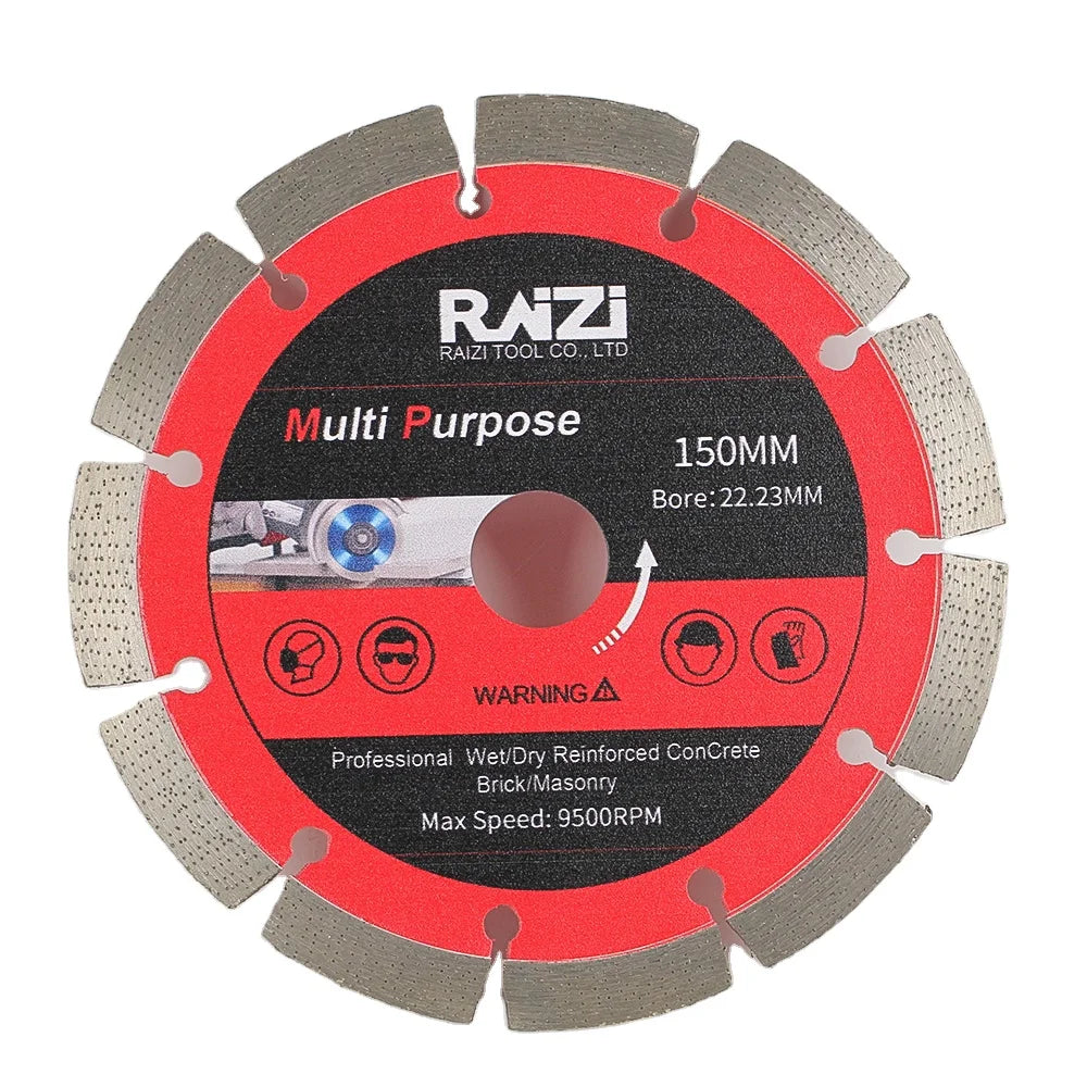 RAIZI 9"/230mm Raizi Hot Sintered ARIX Segmented Diamond Blade Use for Cutting GraniteConcrete Strip Asphalt and so