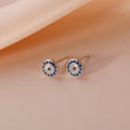 Hot Sell Diamond Nazar Earrings  Exquisite Blue Evil Eye Zircon Classic Stud Earrings Gift