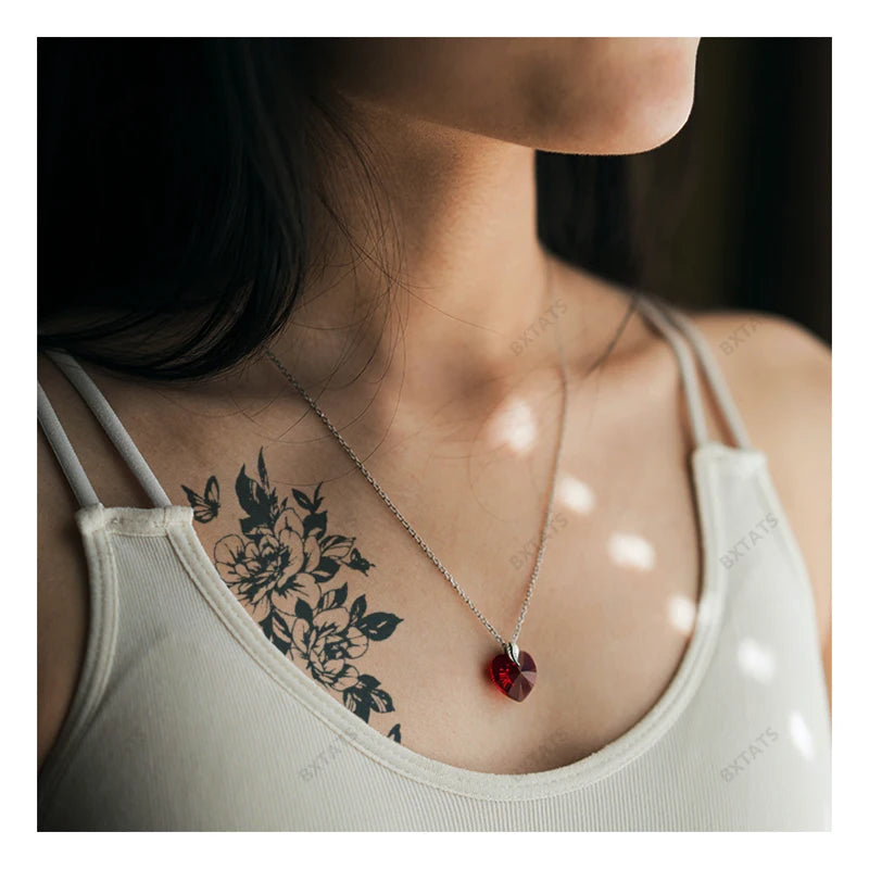 BXTAT Semi-Permanent Blue Genipa Juice Tattoos Indian Buddha Mandala Udumbara Magnolia Flowers Henna Temporary Body GZ049to54