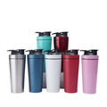 750ml Stainless Steel Travel Tumbler Double Wall Insulated 600ml Gym Bottle Leak Proof 25oz Protein Shaker Mixer Stainless Steel