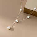 Fashion Necklace Jewelry 925 Sterling Silver Natural Freshwater Pearl Real Pearls Silver Necklaces Stud Earring for Women