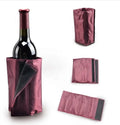 Luxury Nylon Wine Cooler Sleeve with for Closure Foldable Design Gel Ice Pack 750ml