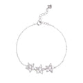 ZHILIAN Simple Design Flower Shape Bracelet for Woman Fine Jewelry 925 Sterling Silver Bangles Bracelet
