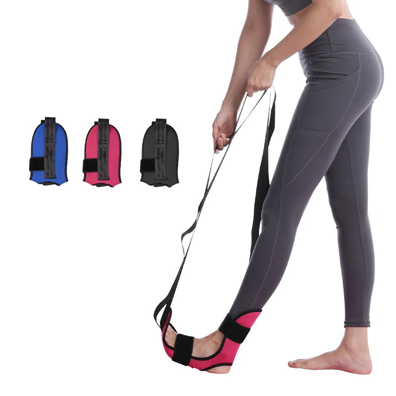 KS-1029  Yoga Stretch Exercise Strap Calf Foot Stretcher Exercise Band Fitness Stretching Strap
