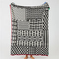 Best Selling Luxury 100% Cotton  Rice Stitch 100% Cotton Knitted Blanket for Couch MY