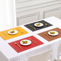 2024 Tabletex Faux Leather Placemats Pvc Table Mats Waterproof Stain Resistant Heat Resistant Non-slip for Kitchen Dining Table