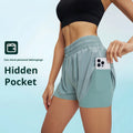 Hot Selling Sports and Fitness Shorts with High Waist and Slimming Effect Two Pieces of Anti slip Shorts for Running and Vacati