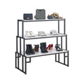 Retail Shoes Rack Display Metal Handbag Display Stand 3 Tiers Clothing Boutique Display Showcase Table Furniture