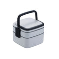 Microwaveable Bento Box Food Grade Plastic Portable Tiffin Kids Adult Food Storage Container Leakproof 2 Layer Handle Lunch Box