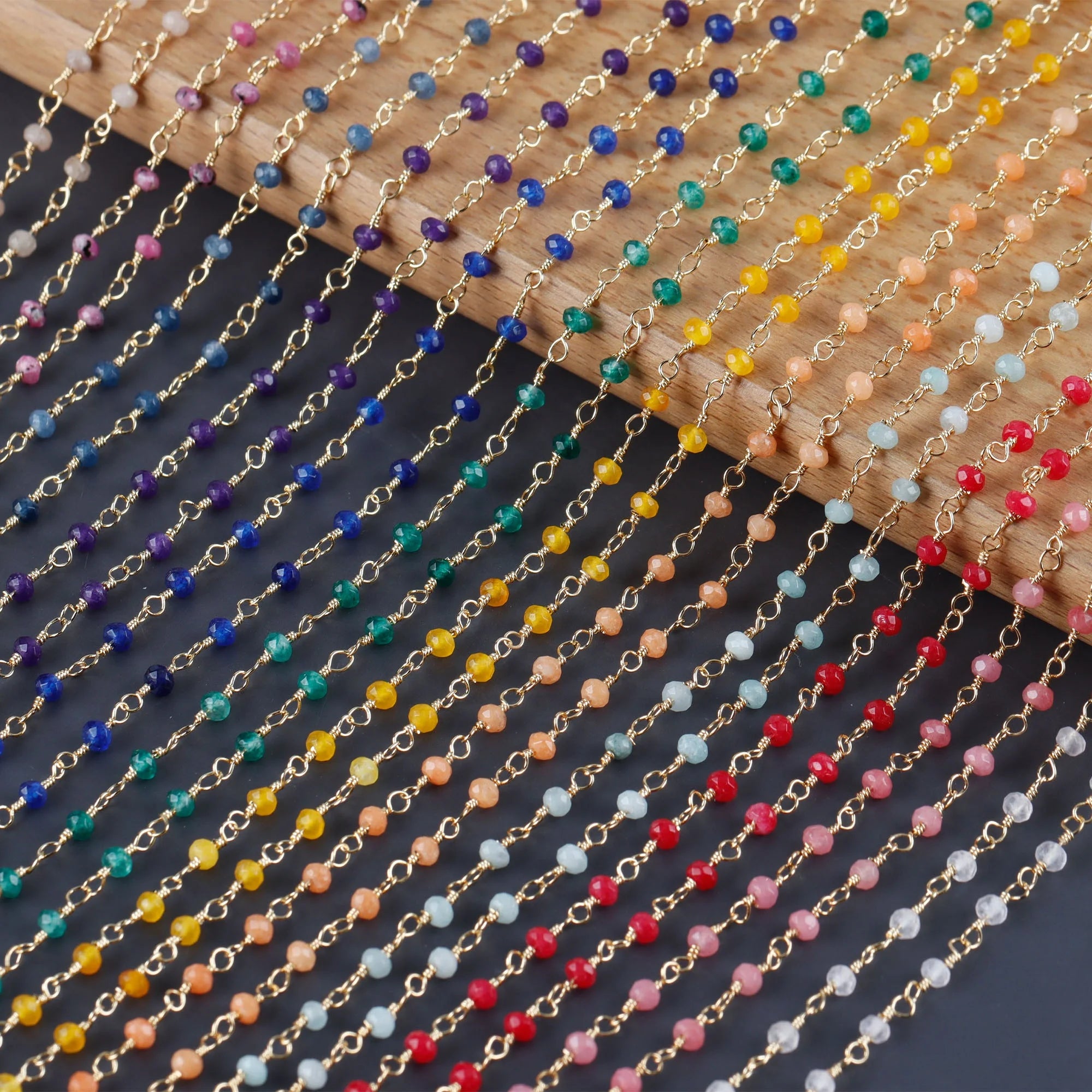 C52 1m/lot Ethnic Style 18K Gold Plated Chain DIY Necklace Earrings Findings Jewelry Making Accessories Bag Packed