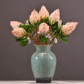 M275 Floral Supplies Flower Arrangement Decor Tropical Queen Protea Stem Hawaiian Flower Silk Artificial Table Flowers Wedding